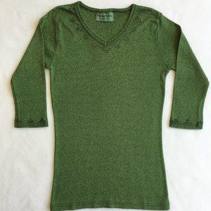 Michael Stars Green 1/2 Sleeve Shirt